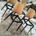 Light Weight Contour Fiberglass Dining Chair For Home Furniture Customized Size