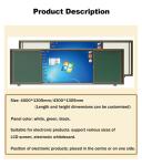 Qtenboard Blackboard Teaching School Classroom Push and Pull Green Board Smart