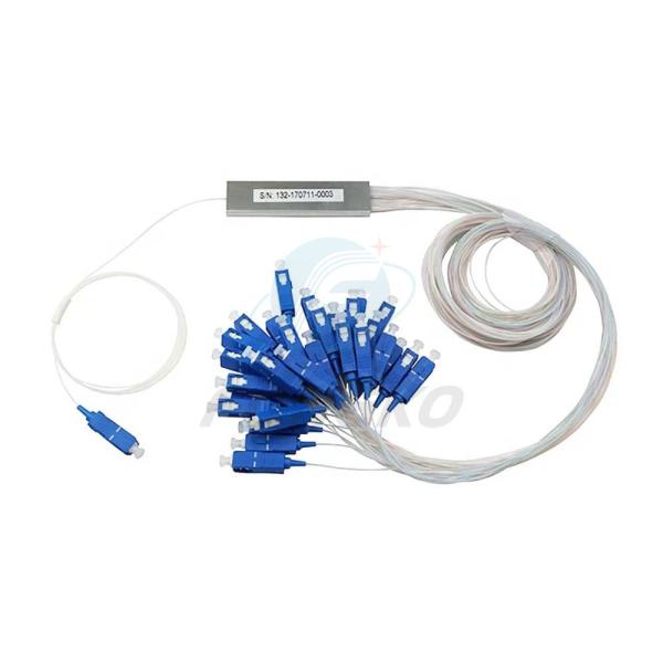 1x8 1 1*32 1*64 FTTH PLC Steel Tube Splitter SC UPC 0.9mm Fiber Optic PLC