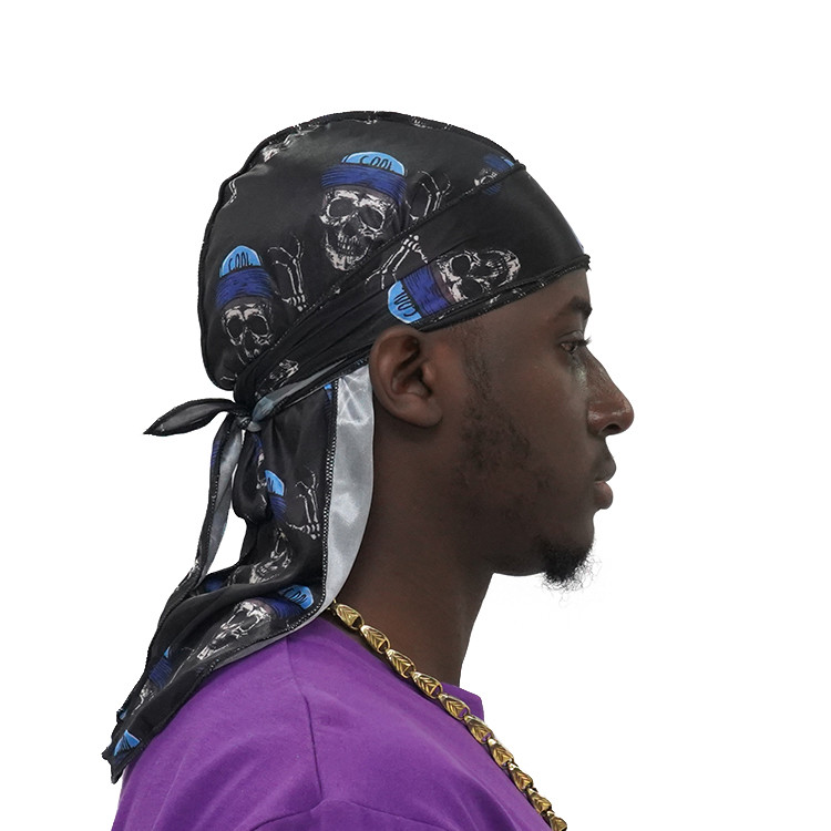 Fashion Silky Headband Durags With Designs