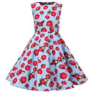 China Polka Dot Flower Show Skirt Retro Summer Children'S Clothing Kid Girls Dresses factory