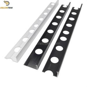 China Tile Strips Aluminum Material L Trim Height 10mm×22mm×2.3mm factory