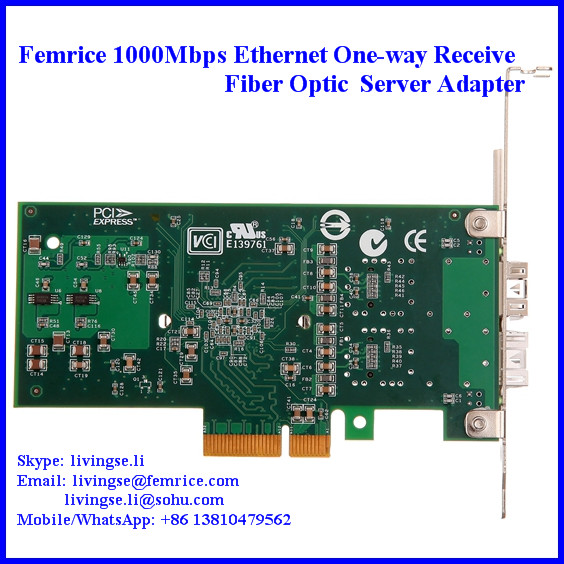 1000Mbps Ethernet PCI Express x4 Bus Interface Single Receive Port Server Network Adapter 1G2PF571-SFP-RX