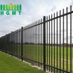 High Quality Black Coated 8FT Length Wrought Iron Fence