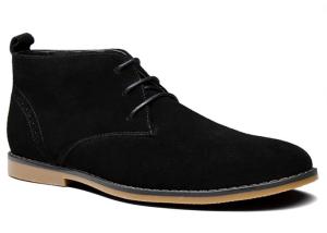 China Rubber Mens Suede Ankle Boots , Genuine Leather Mens Winter Dress Boots factory