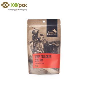 China Aluminium Foil Lined Custom Printed Kraft Bags , Hot Food Printed Kraft Paper Bags factory
