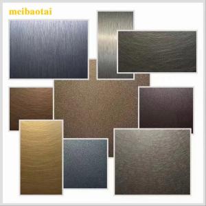 China 0.55mm Hairline Stainless Steel Sheet Brush Sandblast PVD Color Coating factory