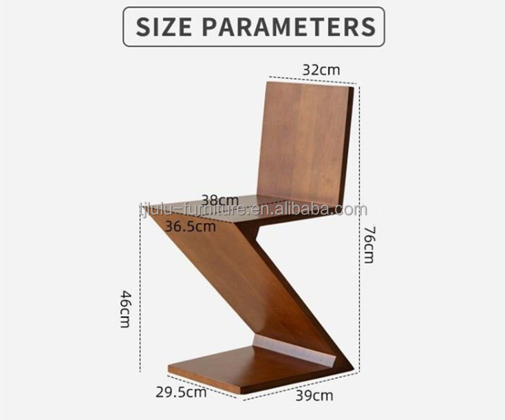 Mail Packing N Modern Nordic Style Z Wood Stacked Chairs for Home Furniture in Dining Room of Restaurant and Coffee Shop
