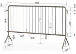 Hot sale road safety metal pedestrian used crowd control barrier