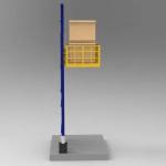 Blue 500KGs Hydraulic Cargo Lift Platform For Indoor And Outdoor
