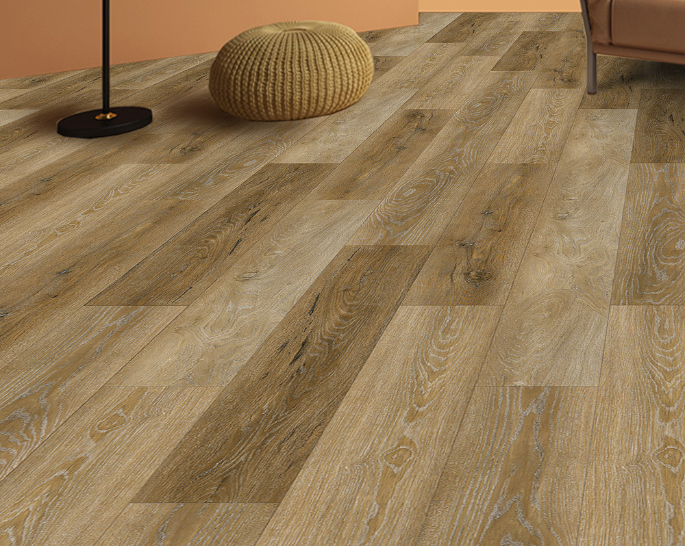 Wood Splicing UV DIY Oak Stone PVC Vinyl Laminate Flooring Modern Western Style GL-W7185-1