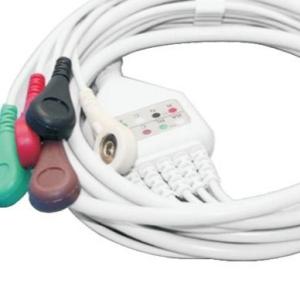 China Button ECG Snap Cable Physical Therapy Electrodes Cable OEM factory