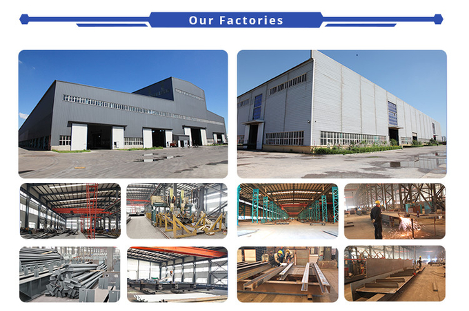 Light Prefabricated Steel Structures Corrugated Metal Sheets Roof Wall Metal Storage Buildings