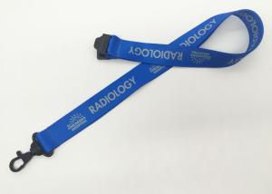 China Blue sublimation printing lanyards/ heat transfer lanyards with plastic lobster clip factory