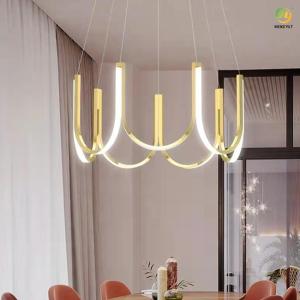 China 4000K Mirror Titanium Nordic Pendant Light LED Modern Pendant Light factory