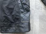 Menswear Black Nylon And Pleather Biker Jacket Metal Zip Through TW59970