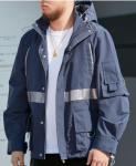 Oversized Mens Winter Work Coats With Hood Waterproof Wind Resistant