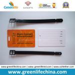 Hard PVC Logo Printed Promotional Luggage Tag W/Tape Loop