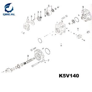 China Excavator spare parts K5V140 Hydraulic Main Pump Parts factory