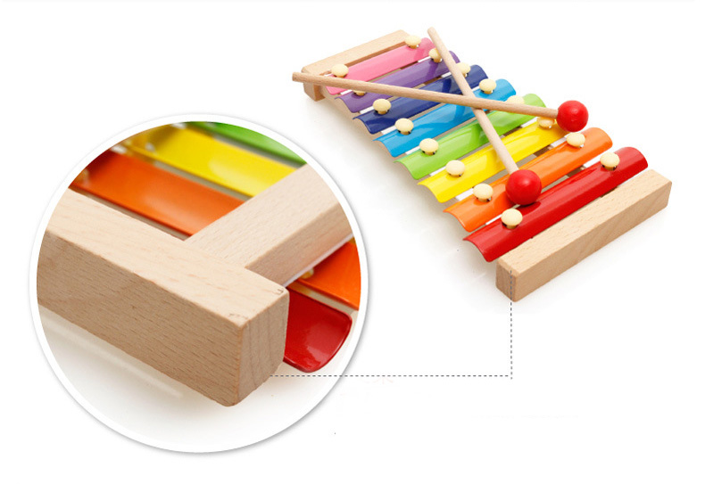 Baby Unisex Kids Wooden Xylophone Toy Music Instrument Non Toxic
