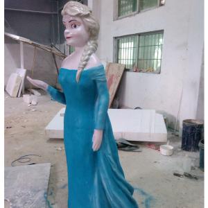 China frozen character princess cartoon statue life size fiberglass as decoration in park factory