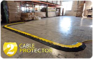 China 1000 * 250 * 50mm 2 Channel Cable Protector Ramp Heavy Duty For Outdoor Event factory
