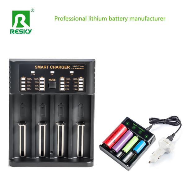 4.2V Rechargeable Battery Charger 4 Slots 500mA 1A 2A for Li-ion Cylindrical