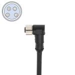 Angled M8 Circular Connector Female 4 Pin