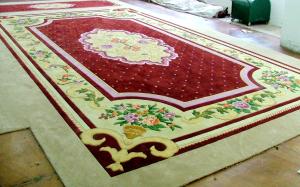 China Square Handmade Woollen Carpet Pile Height 11mm Customized Service factory