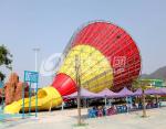 Water Park Fiberglass Super Tornado Adult , Kids Water Slides 14.6m Platform