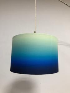 China Gradient Color Digital Print Lampshades Blue Ombre Hanging Shade Pendant factory