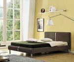 EN1725 Upholstered Bed Frame PU Leather Plywood With Steel Legs