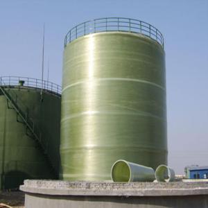 FRP Chemical Liquid Mixing Tank 6CBM Cylindrical Biogas Septic Tank