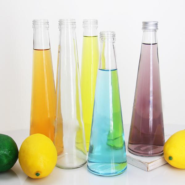 China Factory Wholesale Clear Empty Square Juice Bottle Beverage Bottle Glass  8oz 16oz factory
