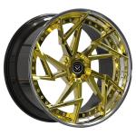 19x8.5 19x11 2 Piece Rims Wheels Staggered Forged Polished Gold Audi R8