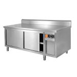 Modular Stainless Steel Kitchen Cabinets , 0.8mm Double Sink Kitchen Cabinet