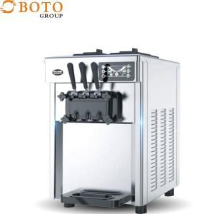 China Vertical Automatic Seven-Day Free Cleaning Ice Cream Cone Three Stand Soft Ice Cream Machine factory