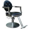 Buy cheap PU Leather Black Salon Hair Styling Chairs Thick Metal Frame With Hydraulic Pump from wholesalers