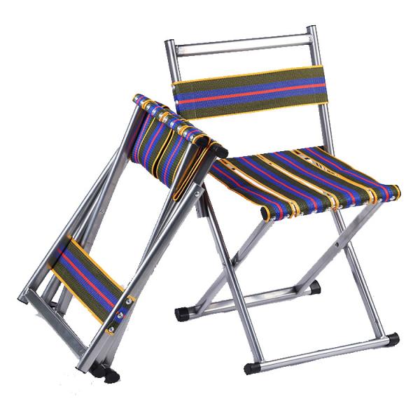 Outdoor Fishing Camping Chair with Backrest Portable and Lightweight Metal Iron