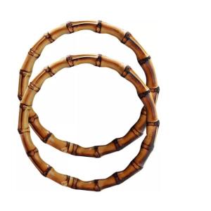China Round Purse Handles Bag Handle Replacements Handbag Decorative Purse Handle For Handmade Beach Bag Handbags Purse Handle factory