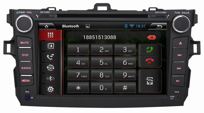 Ouchuangbo Car GPS Navi DVD Android 4.2 for Toyota Corolla 2008-2011 Stereo Radio Player OCB-8812B