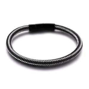 China Wholesale custom body jewelry stainless steel mens leather bracelet factory