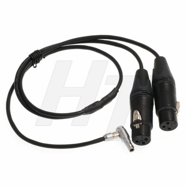 ARRI Alexa Mini Camera 2 Channel Audio Input Cable XLR 3 Pin Female to Right