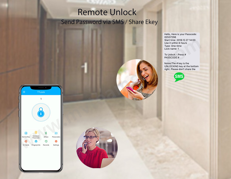 FCC Keyless Entry Door Lock Mortise ODM Smart Digital Door Lock