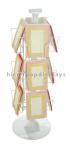 White Revolving Spinner Rack Display Stand Metal For Invitation Card