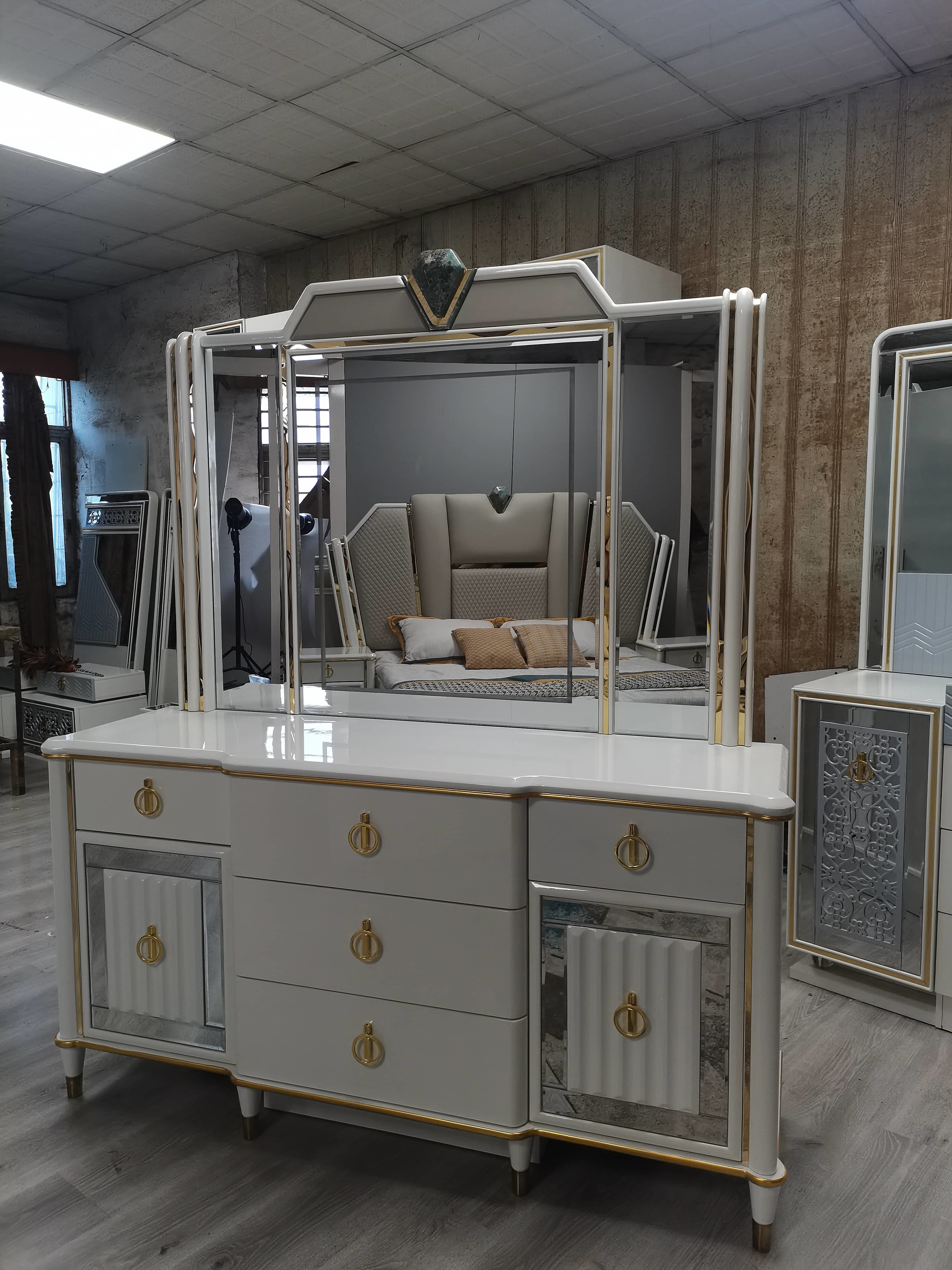 MDF Wood Full Bedroom Furniture Sets Queen Bedroom Suite Furniture