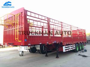 China 500mm Height 3 Axle Semi Trailer Transport Fruits Vegetables Livestock factory