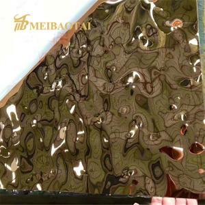 China Stamped Gold Pvd Stainless Steel Sheet ODM Available With 7c PVC Film factory
