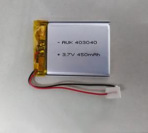 China Custom 3.7v 450mah LiPo Battery Lithium Polymer 403040 Battery factory