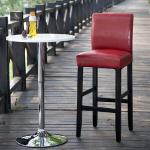Black Leather Bar Stools With Backs Leather Counter Height Chairs 41x41x110cm